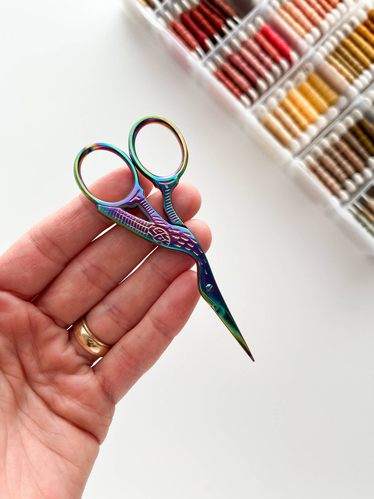 Embroidery stork scissors, small bird scissors