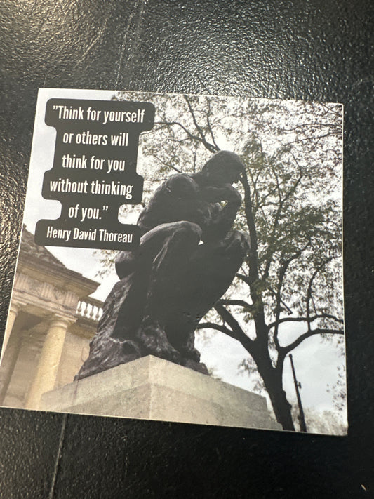 Thinker & Thoreau Sticker