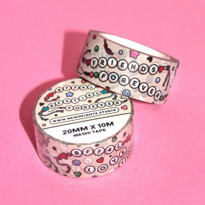 "BFF4L" Cute Bead Friendship Bracelets Washi Tape (20mm/10m)