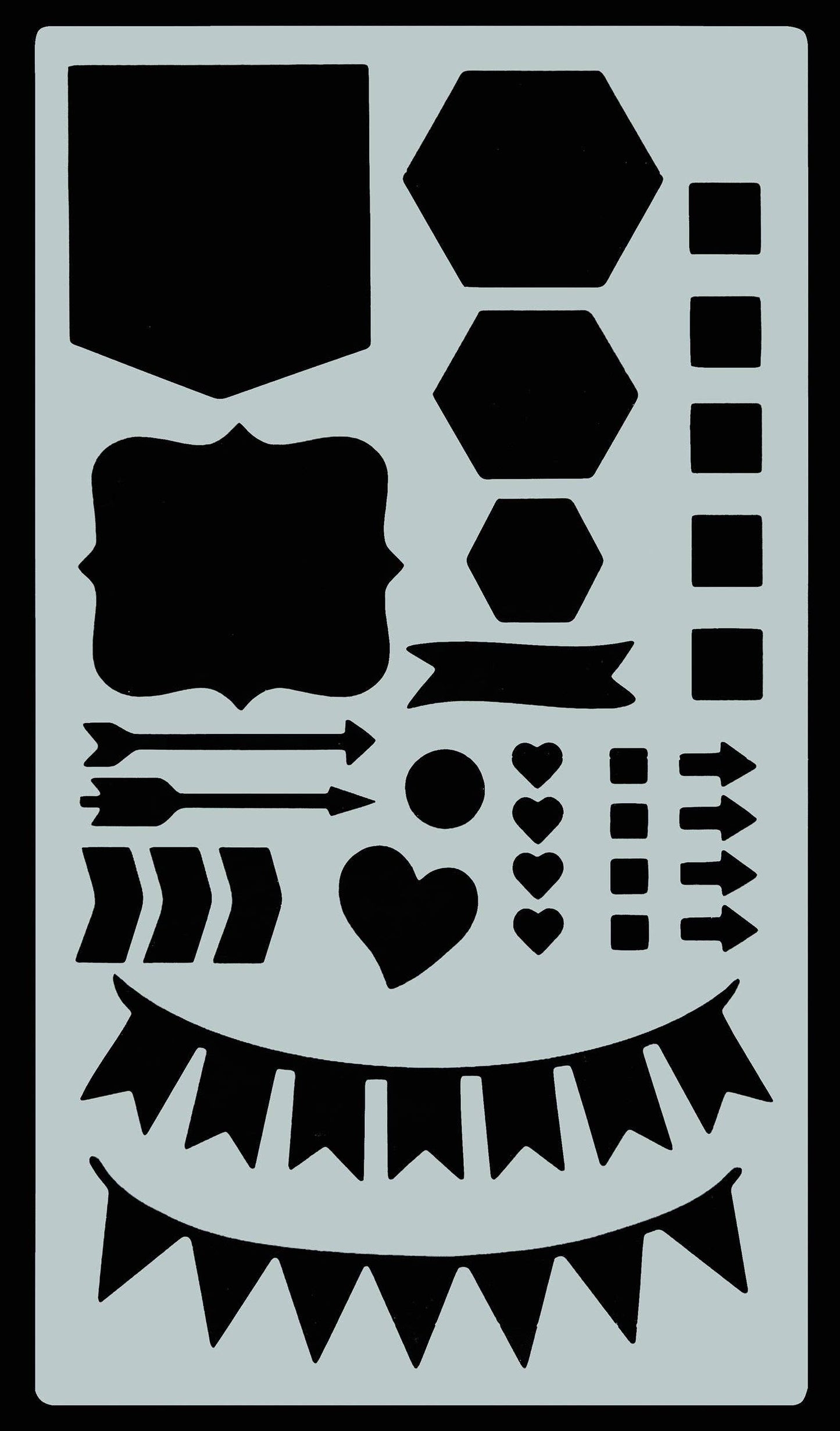 Essentials Dotted Journal Stencil Set,Essentials Dotted Journal Stencil Set