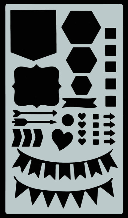 Essentials Dotted Journal Stencil Set,Essentials Dotted Journal Stencil Set