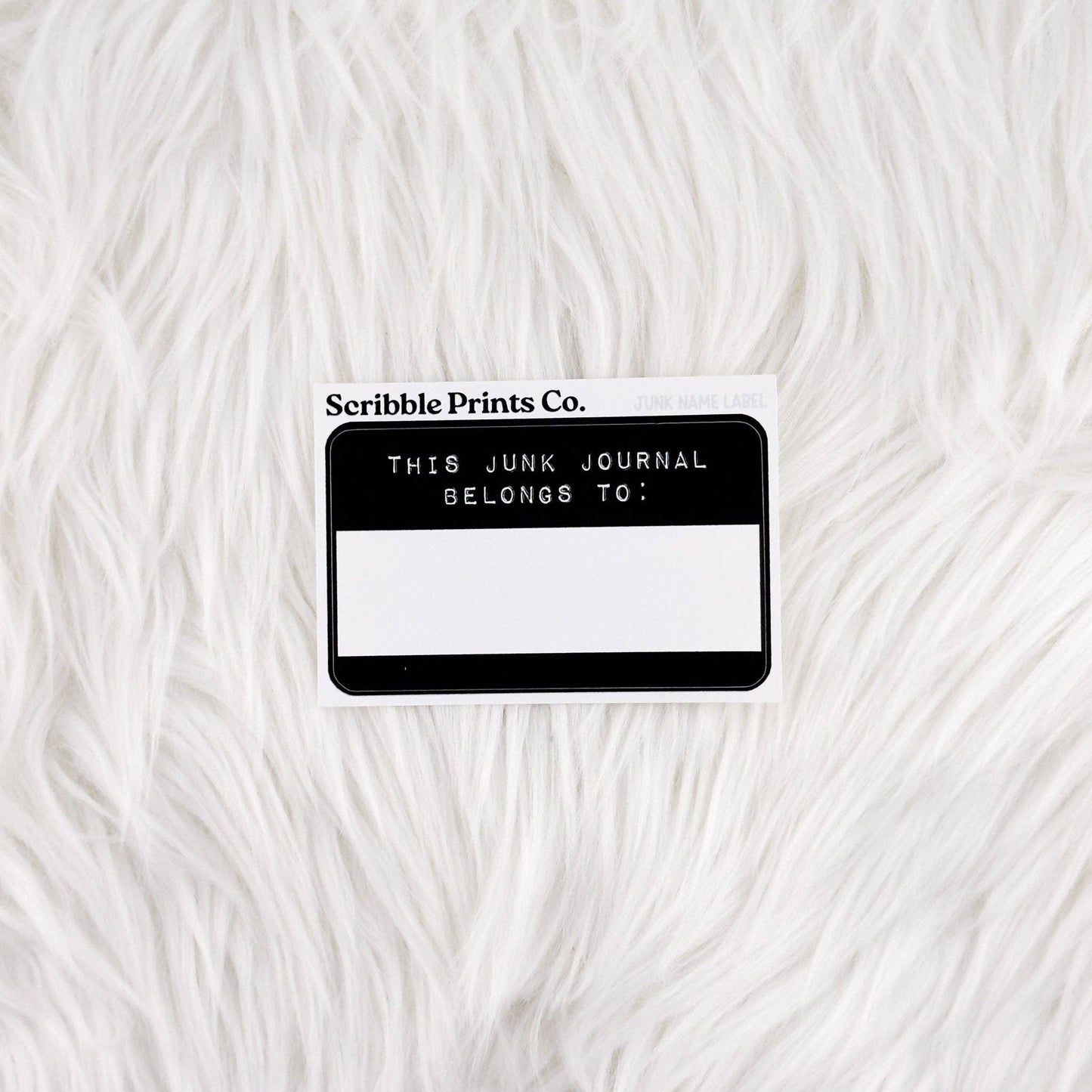 Junk Journal Name Label // Matte Reading Journal Stickers