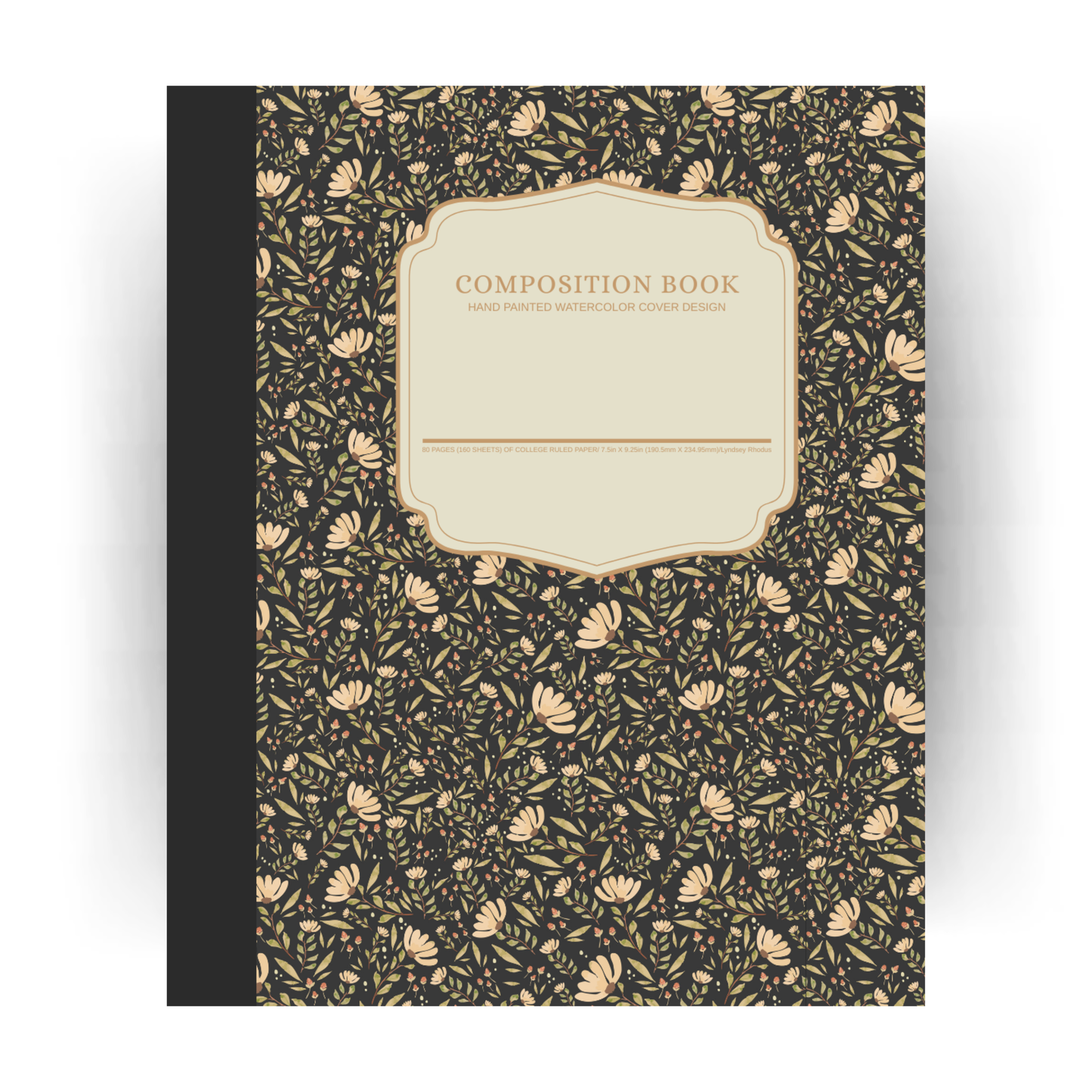 Antique Flowers Composition Notebook
