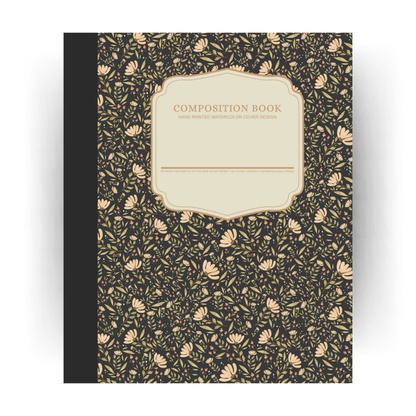 Antique Flowers Composition Notebook