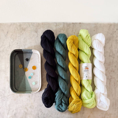 Mojave: Versatile sport/DK weight cotton/linen blend yarn: Key Lime
