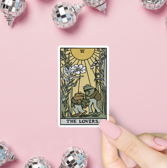 Frog And Toad Lovers Sticker, Tarot Card, Book Cottage Core