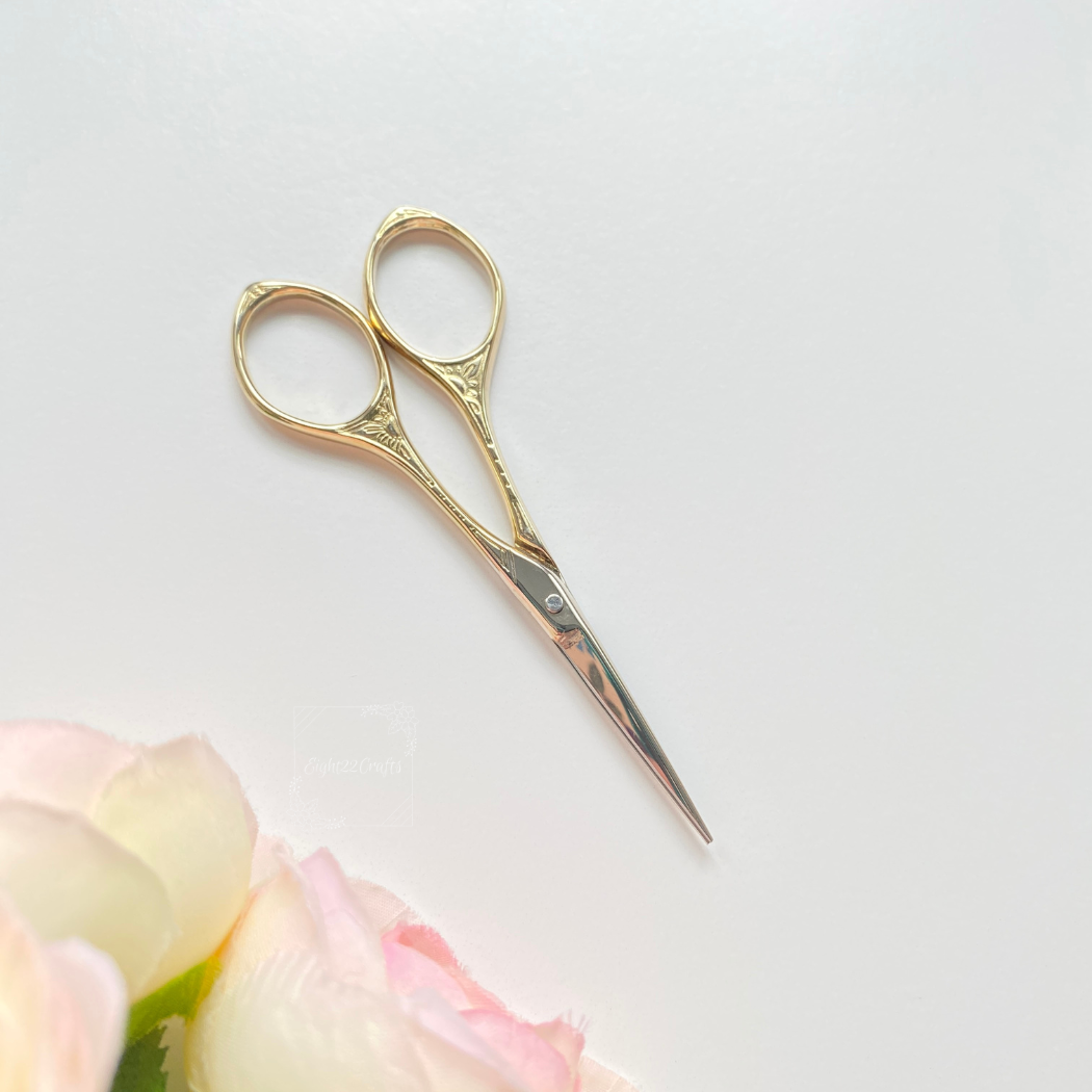 Elegant Gold Embroidery Scissors, Small Modern Scissors