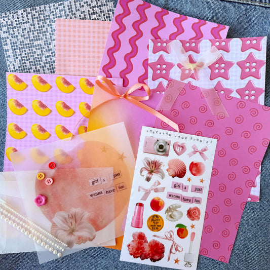 Peach Vellum Junk Journal Kit