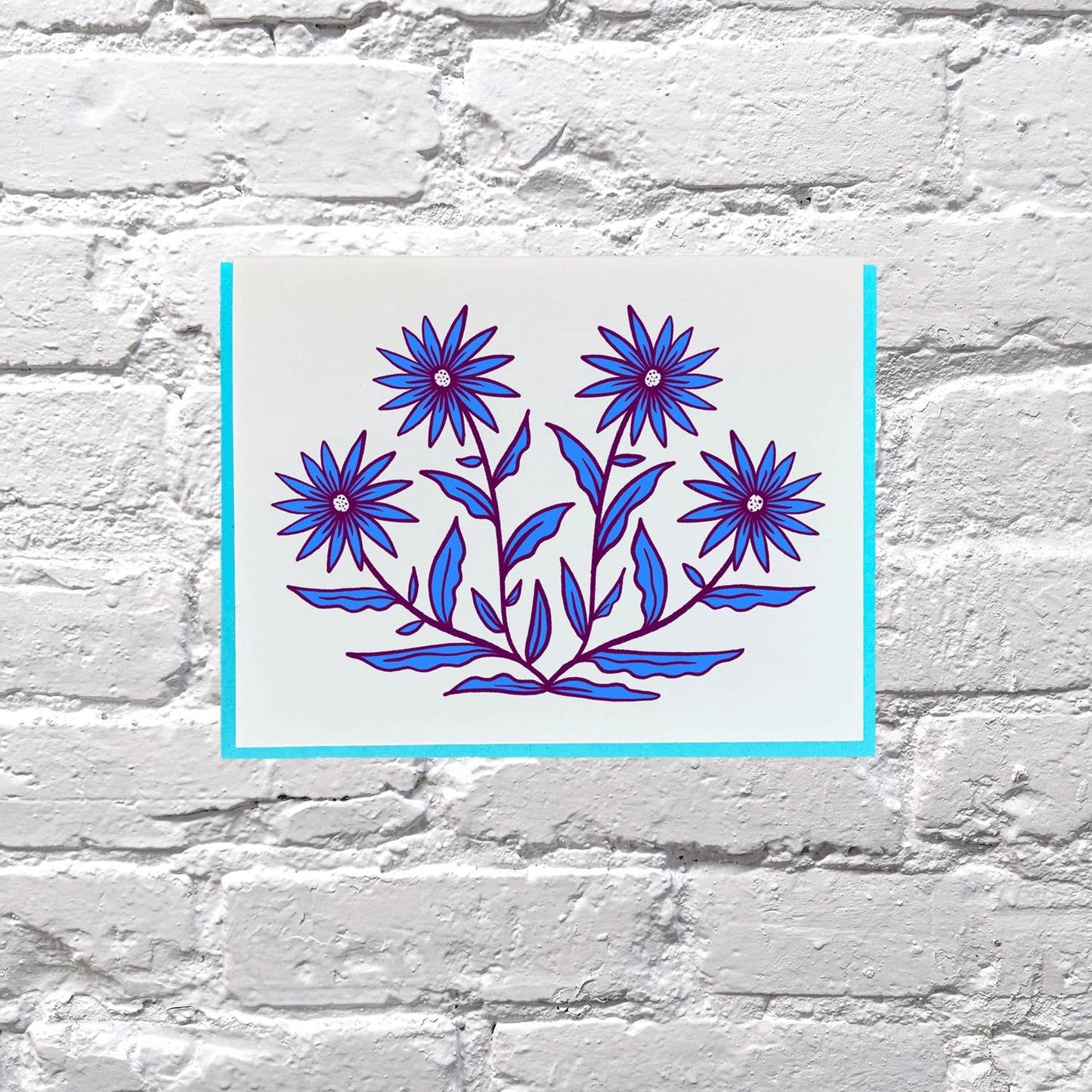 Blue Flower Card