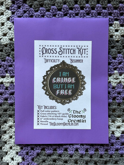 Cringe But Free -  Cross Stitch Kit