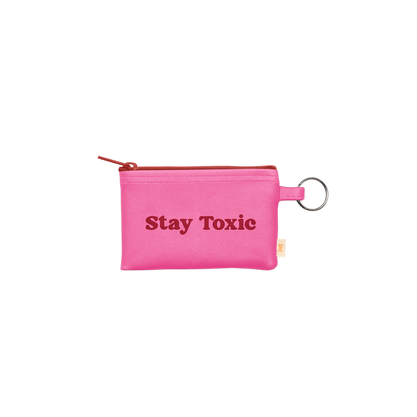 NEW! Colorblock Penny Key Ring: Stay Toxic