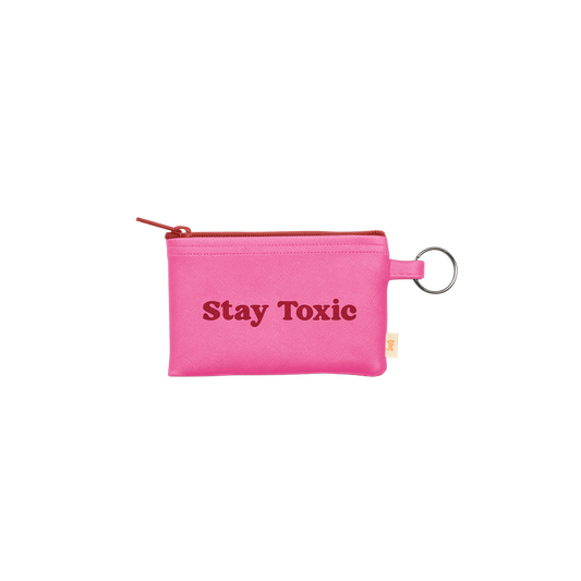 NEW! Colorblock Penny Key Ring: Stay Toxic