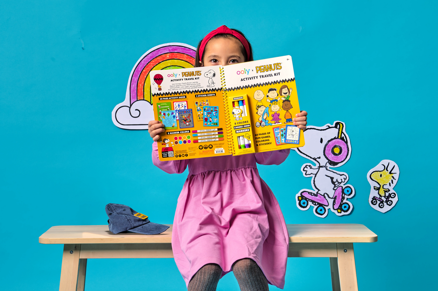 OOLY x Peanuts: Activity Travel Kit & 4 Double-Ended Markers