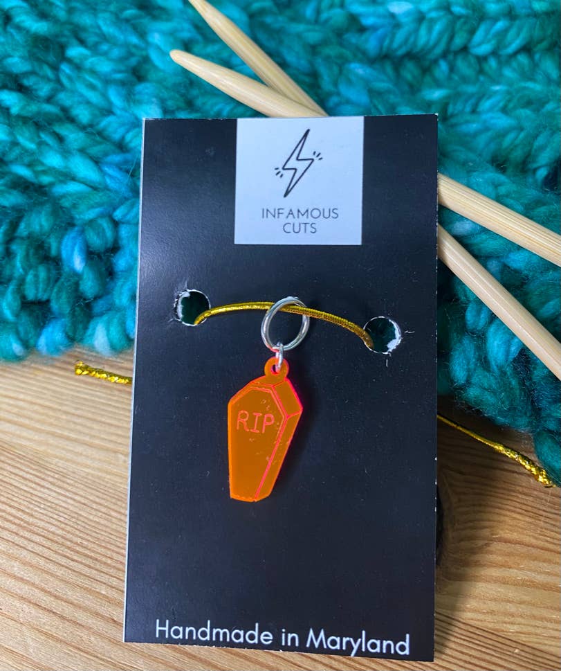 Coffin Halloween Knitting Stitch Markers