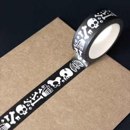"Skeletal Grave" Spooky Skeleton Washi Tape