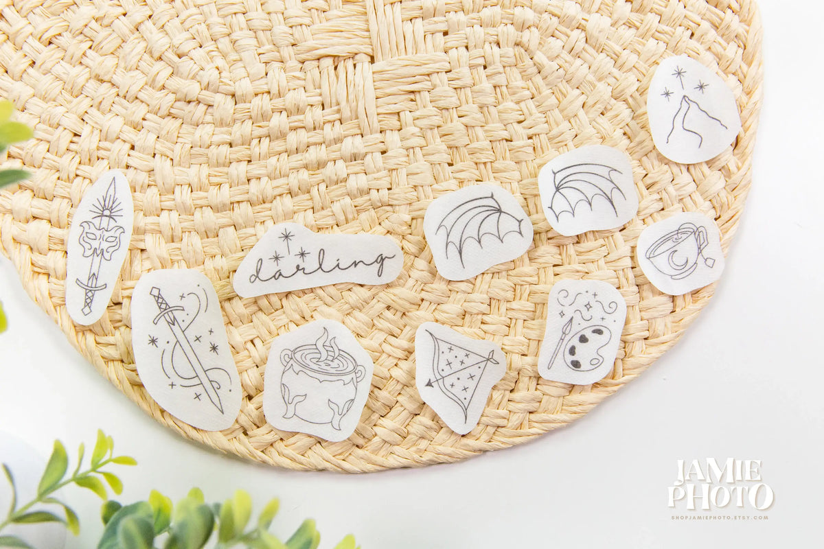 Romantasy Book Lover Embroidery Transfers, Stick and Stitch