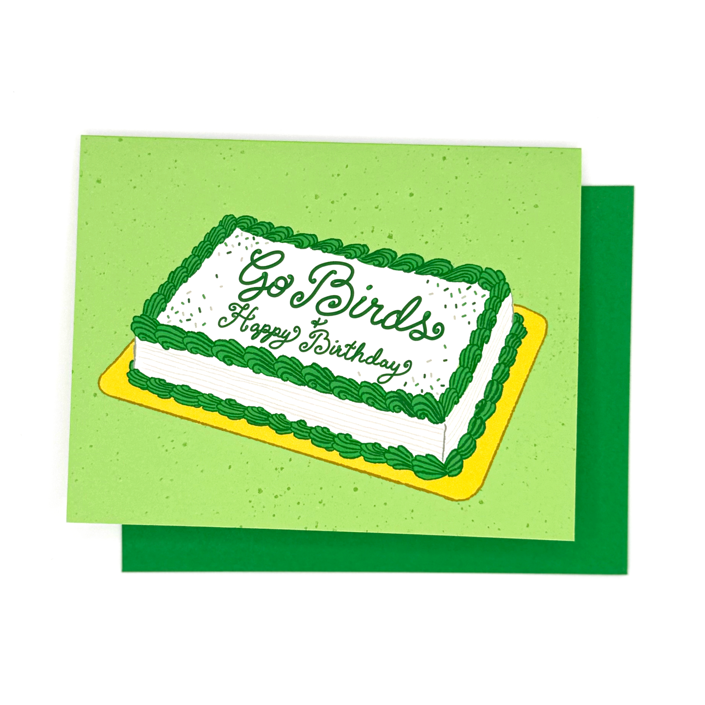 Go Birds Cake Happy Birthday Greeting Card