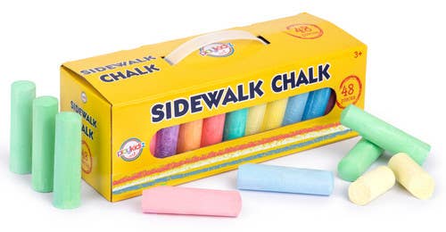 48 Piece Sidewalk Chalk Assortment of Colors Great for Playi