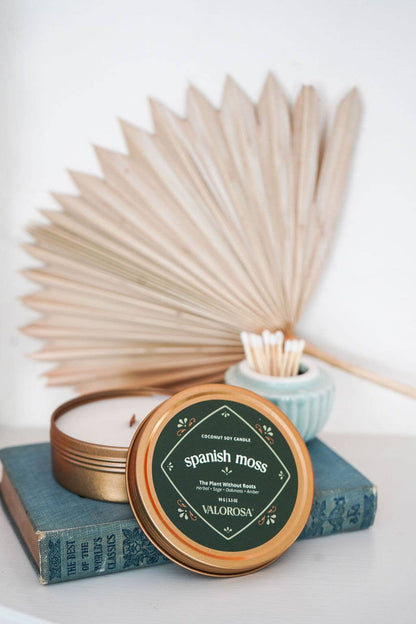 Spanish Moss Candle Tin | Herbal Sage, Oakmoss & Amber