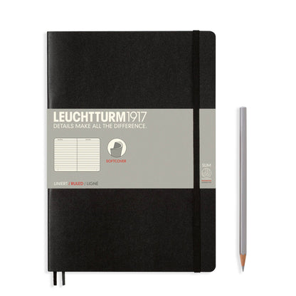 Notebooks - Composition (B5): Black / Softcover / Ruled