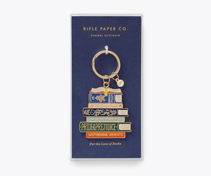 Book Club Enamel Keychain