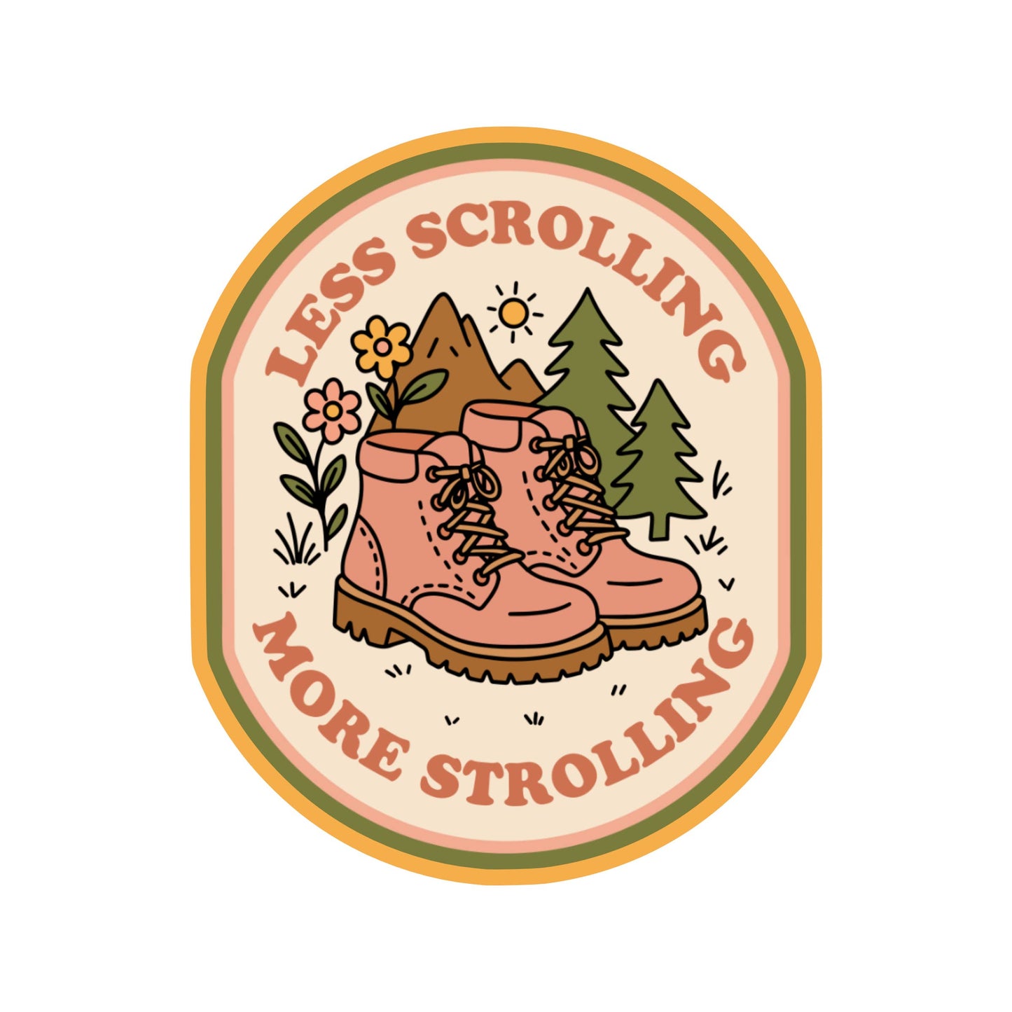 Cute Outdoors Hiking Nature High Quality Vinyl Sticker