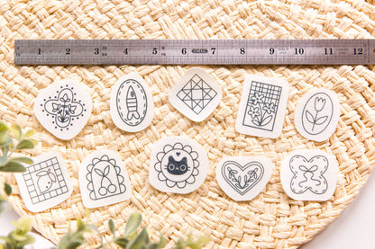 Vintage Stamps Embroidery Stick n Stitch Pack, Patchwork