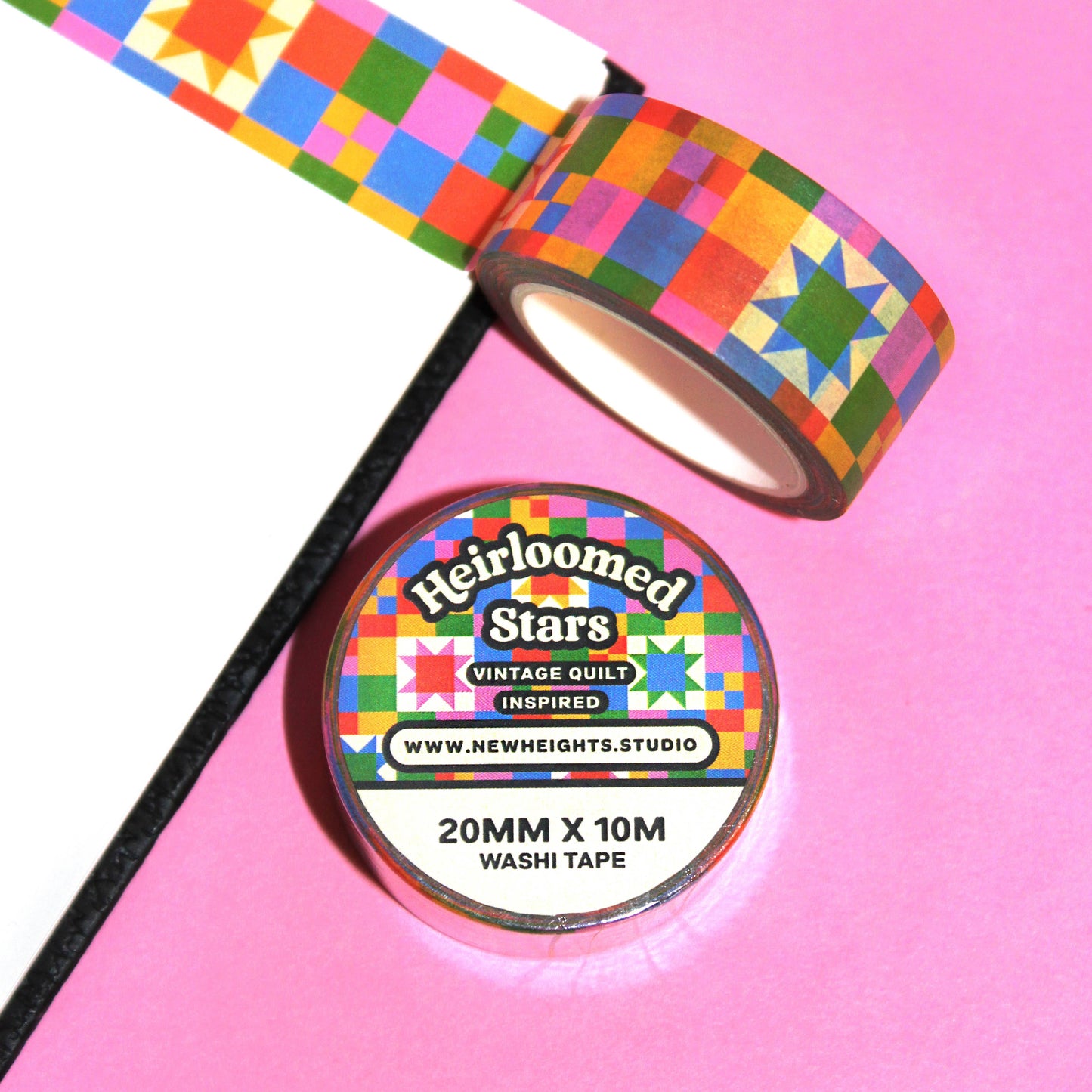 "Heirloomed Stars" Retro Star Quilt Inspired Washi Tape