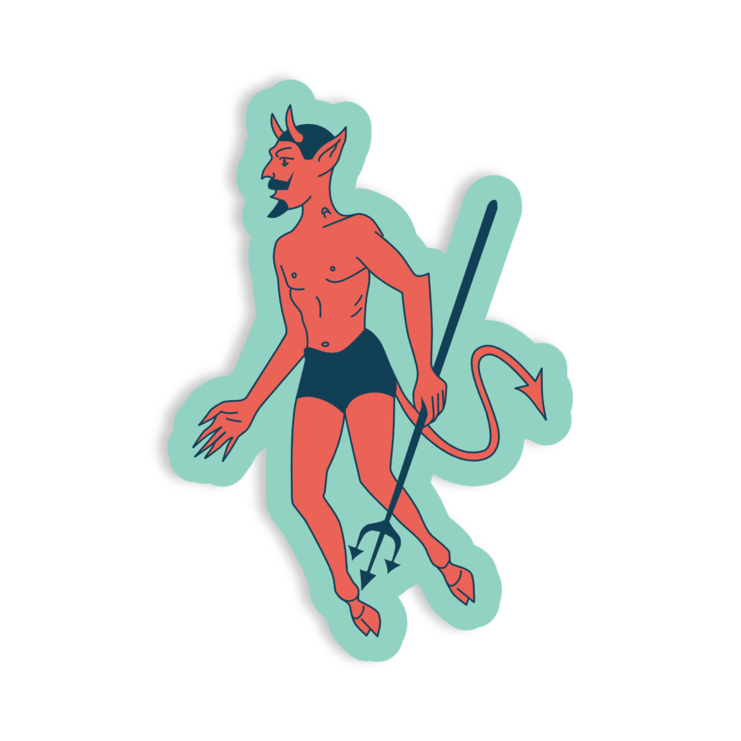 Cool Devil Diablo Loteria Game High Quality Vinyl Sticker
