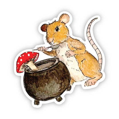 Mouse Mushroom Soup Sticker – 3x3” Waterproof Vinyl Decal