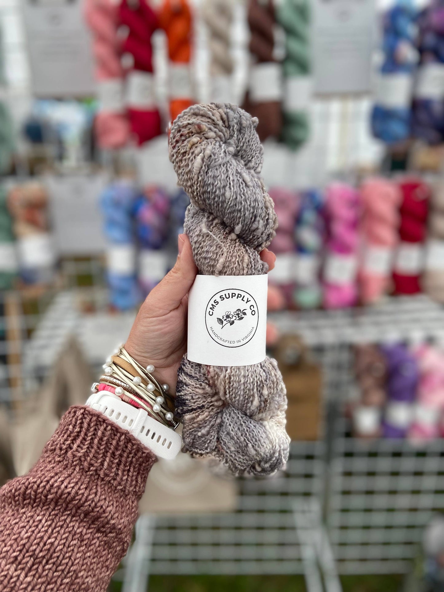 Foggy Shores Colorway - Artisan Dyed Yarn - Multiple Bases: CMS Nylon Sock (80/20)
