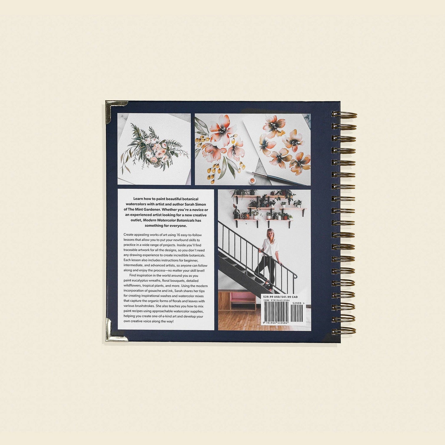 How-to Watercolor Book: Modern Watercolor Botanical (Spiral)
