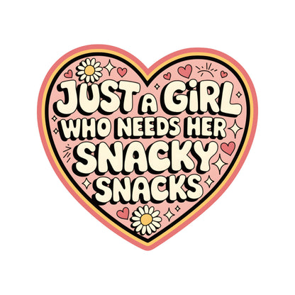 Girl Snack Self Care Funny Cute High Quality Vinyl Sticker