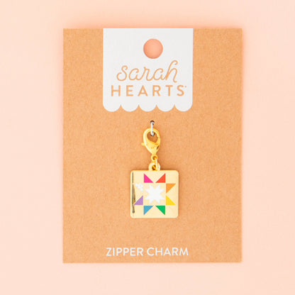 Quilt Star Removable Zipper Charm