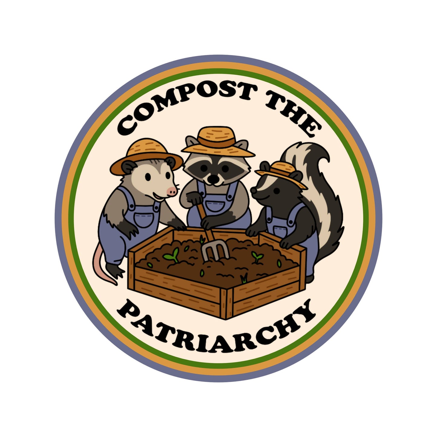 Animal Patriarchy Funny Rights High Quality Vinyl Sticker