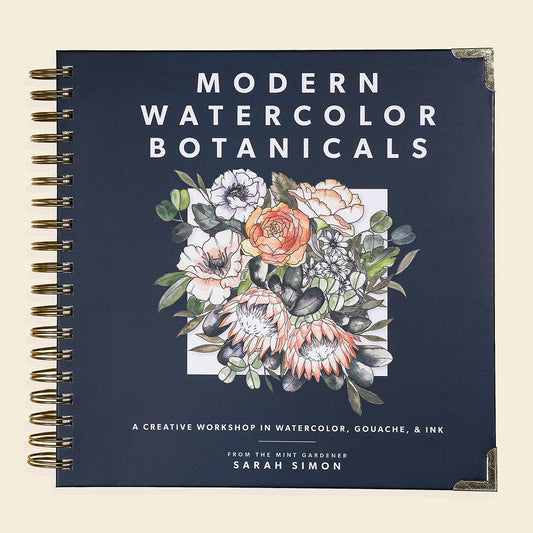 How-to Watercolor Book: Modern Watercolor Botanical (Spiral)