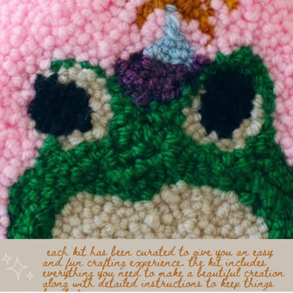 Celebration Frog Beginner DIY Punch Needle Kit