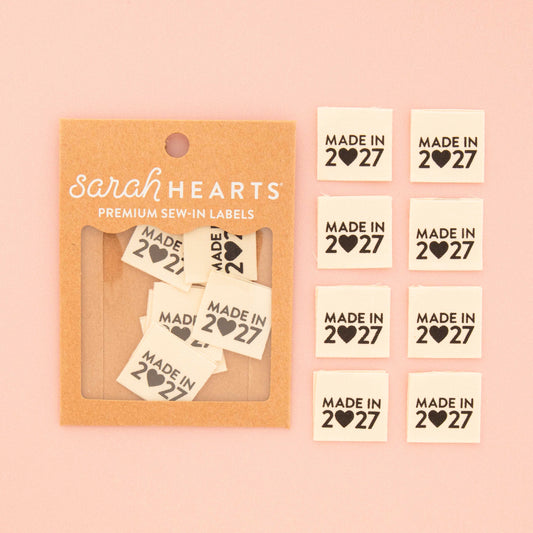 Organic Cotton Sew In Labels - Made in 2027
