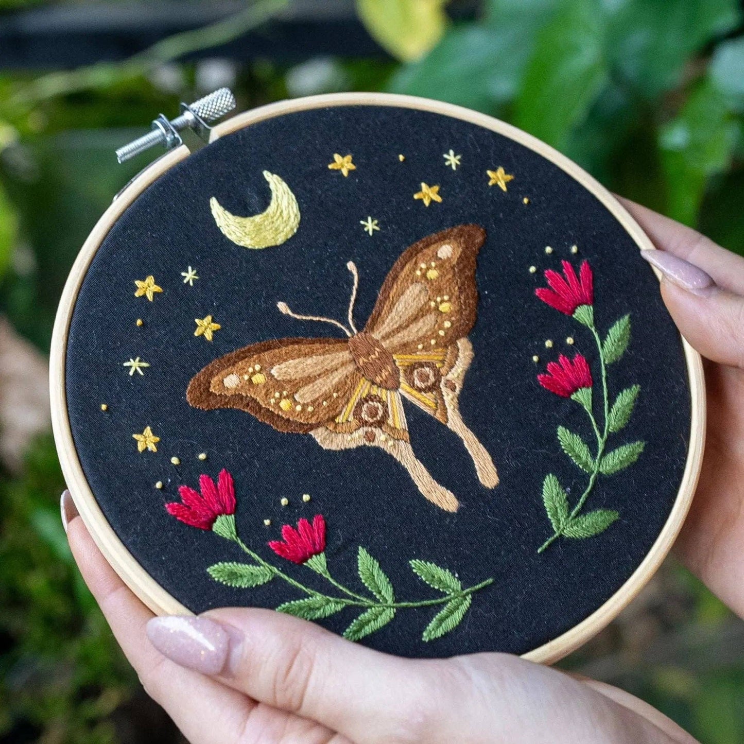 MIDNIGHT MOTH Embroidery Kit