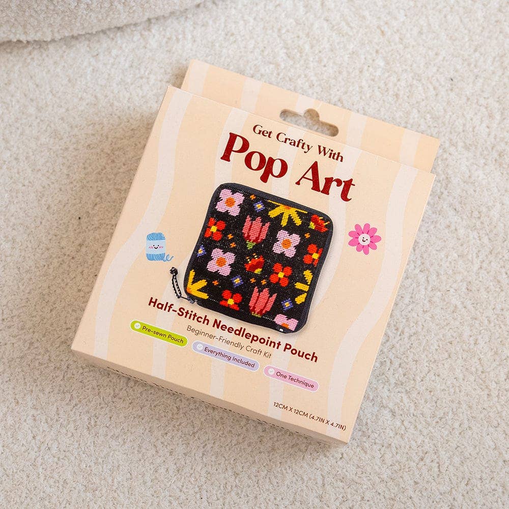 POP ART PETALS | Needlepoint Pouch Kit