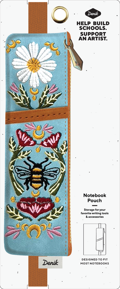 Honeybee Tea Embroidered Notebook Pouch NBPOUCH1782