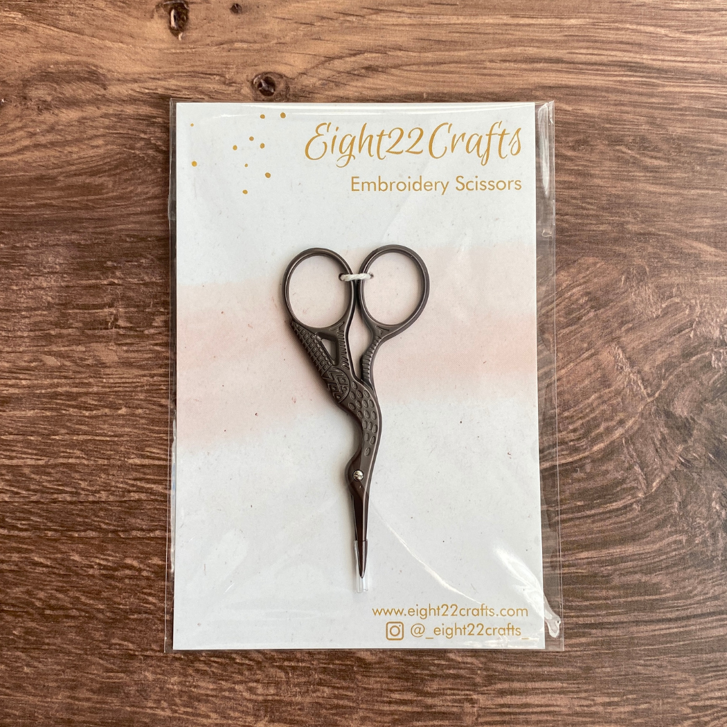 Embroidery Stork Scissors, Small Modern Scissors: Silver