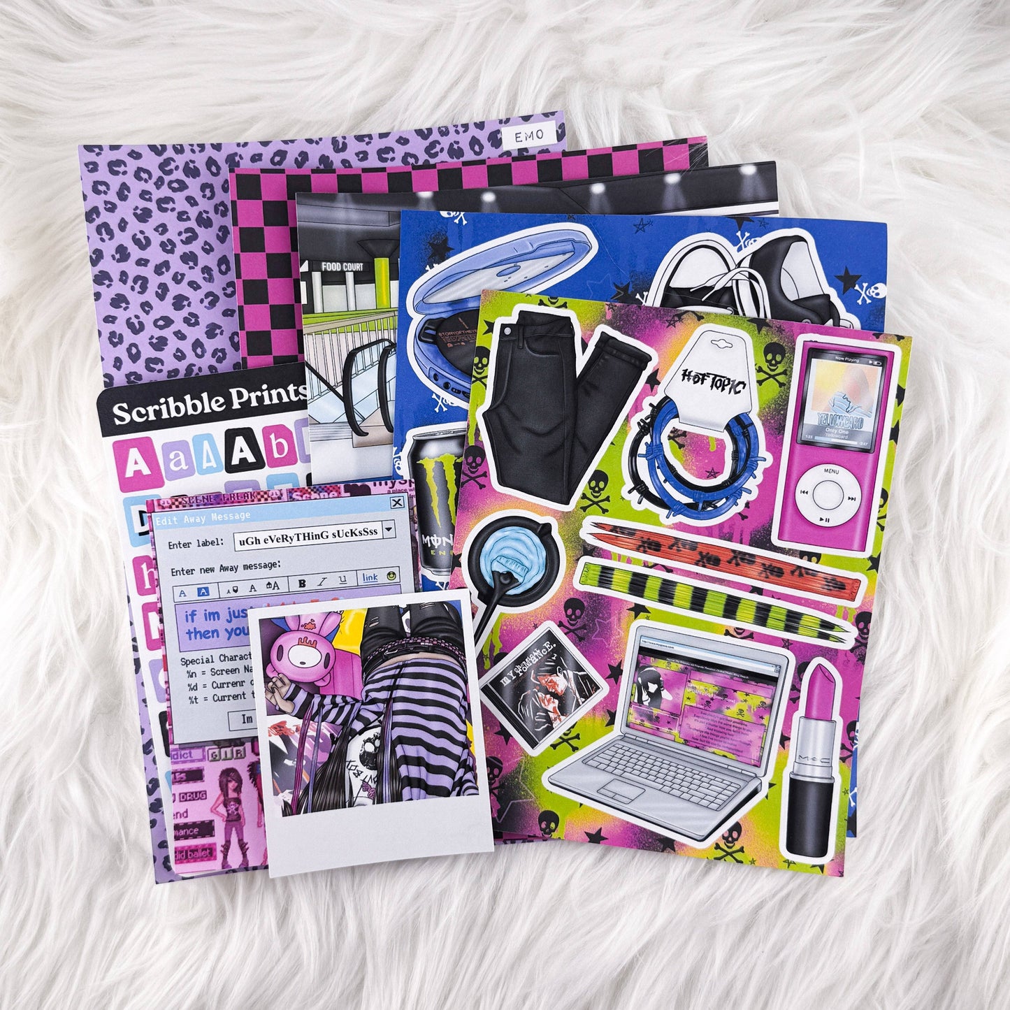 Emo – Creative Journaling Kit // Matte Junk Journal Stickers