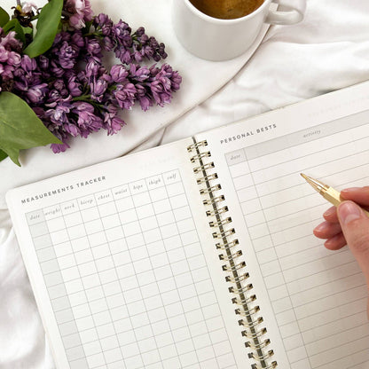 Fit & Well - Exercise Journal: Dusty Blue
