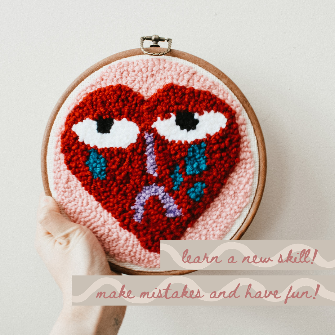 Crying Heart Beginner DIY Punch Needle Kit