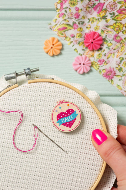 Maker Pincushion Magnetic Needle Minder | Gift for Crafters