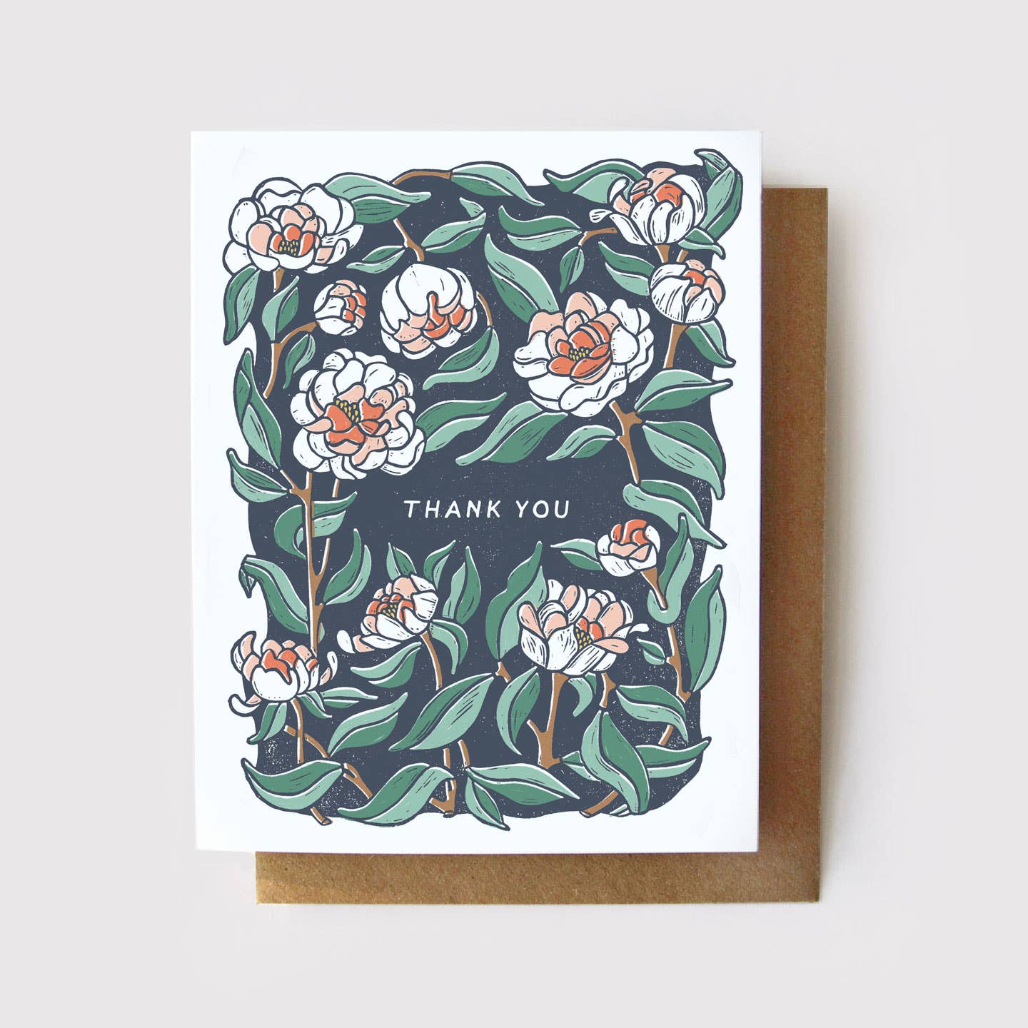 Peony Thank You Boxed Card Set of 8