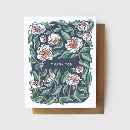 Peony Thank You Boxed Card Set of 8