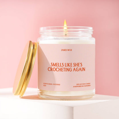 Crocheting Gift She's Crocheting Again Candle F874: No, Just the Candle / 04. Coconut + Orange