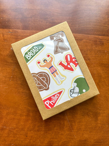 Philly Christmas Cookie Card Set (5 pack)